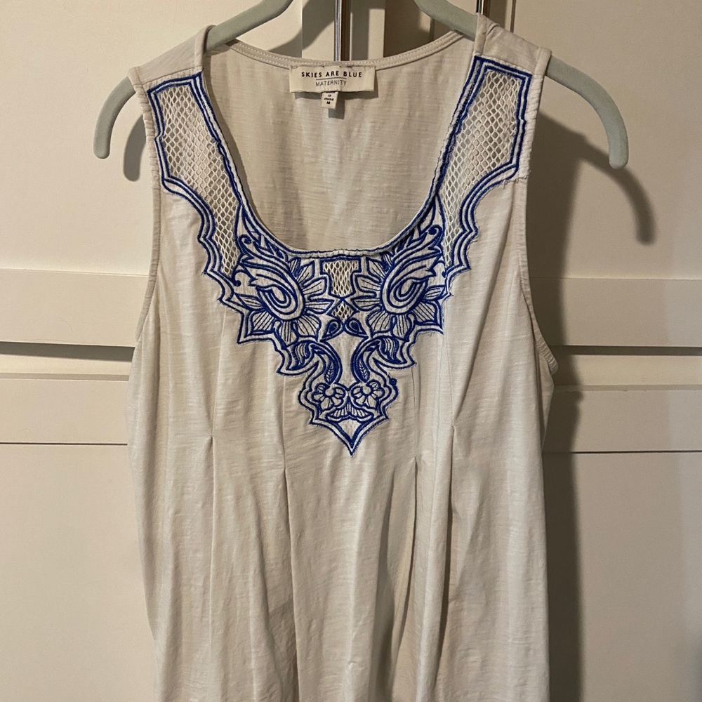 Skies are blue maternity top